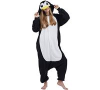 DarkCom Unisex Adult Hooded Pajamas Halloween Homewear Christmas Penguin Onesie One Piece Loungewear Nightwear XL