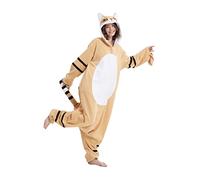 DarkCom Unisex Adult Hooded Pajamas Halloween Homewear Christmas Sand Cat Onesie One Piece Loungewear Nightwear S