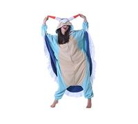 DarkCom Unisex Adult Hooded Pajamas Halloween Homewear Christmas Sea Hare Onesie One Piece Loungewear Nightwear XL