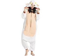 DarkCom Unisex Adult Hooded Pajamas Halloween Homewear Christmas Sheep Onesie One Piece Loungewear Nightwear XL