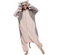 DarkCom Unisex Adult Hooded Pajamas Halloween Homewear Christmas Sphynx Cat Onesie One Piece Loungewear Nightwear L
