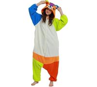 DarkCom Unisex Adult Hooded Pajamas Halloween Homewear Christmas Suture Bear Onesie One Piece Loungewear Nightwear L