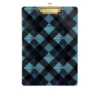 Darkcyan Buffalo Plaid Check Tartan Scotland clipboard Nursing Waterproof for Nurses Home Contractor Size 9 x 12