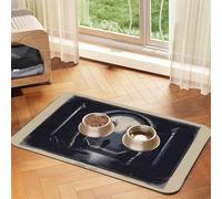 DarkDelights Pet Absorbent Leather Non-Slip Feeding Mat 30x45cm, Quick Drying, Waterproof, Washable Bowl Mat