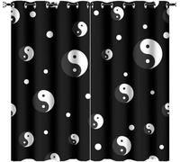 Darkening Curtain For Living Room Tai Chi Yin Yang Bagua 150X166 Cm (W + H) 3D Digital Pattern Printing Eyelet Thermal Insulated 90% Blackout Curtains For Bedroom Nursery Kids Boys Girls-296582189