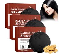 Darkening Shampoo Bar-Polygonum Multiflorum, Polygonum Black Hair Soap Shampoo, Polygoum Shampo Bar, Polygonu Black Soap Shampo for Men and Women (3 Pcs)