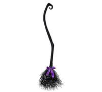 Darker than Jacket Halloween Witch Plastic Witch Broomstick Props Cosplay Broomstick For Halloween Costume Party Supplies Cape Jacket Hood (Black, One Size)