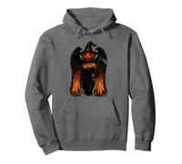 DarkFiery Halloween Angel Wings Gothic Pumpkin Witch Flaming Pullover Hoodie