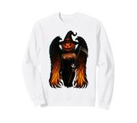 DarkFiery Halloween Angel Wings Gothic Pumpkin Witch Flaming Sweatshirt