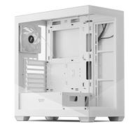 darkFlash ATX Mid-Tower PC Case, Pre-Install 1 PWM Fan Computer Case, Full View Dual Tempered Glass Gaming PC Case, Type C Port (1 Non-LED Fans, White)