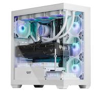 darkFlash ATX Mid-Tower PC Case, Pre-Install 4 PWM ARGB Fans Computer Case, Full View Dual Tempered Glass Gaming PC Case, Type C Port, Supports up to 360mm Water Cooling Radiator (White)