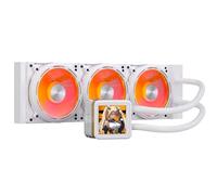 darkFlash DE360 All-in-one Liquid CPU Cooler, 2.88” LCD Screen with 480 * 480 Resolution, ARGB Sync, PWM Fans 360mm Radiator, CPU PC Aio Cooler Compatible with Intel 1851/1700, AMD AM4/AM5 (White)