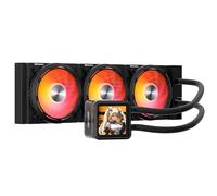 darkFlash DE360 All-in-one Liquid CPU Cooler, 2.88” LCD Screen with 480 * 480 Resolution, ARGB Sync, PWM Fans 360mm Radiator, CPU PC Aio Cooler Compatible with Intel 1851/1700, AMD AM4/AM5 (Black)