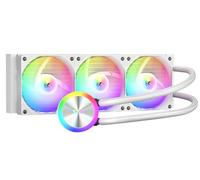 darkFlash DG360 All-in-one Liquid CPU Cooler, High-Performance Pump, ARGB Sync, PWM Daisy Chain Connection Fans, AIO Cooler Compatible with Intel 1851/1700, AMD AM4/AM5 (White, 360mm AIO)