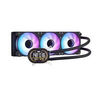 darkFlash DH360D V1.2 All-in-one Liquid CPU Cooler with Display, CPU Monitoring, ARGB Sync, PWM Fans 360mm AIO, High-Efficient CPU PC Cooler Radiator for Intel 1851/1700, AMD AM4/AM5 (Black)