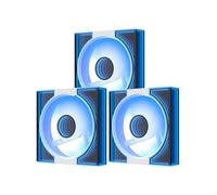 darkFlash DM8 3-Pack 120mm PC Case Fan, Infinity Mirror Case Fans, PWM ARGB Sync, 1600 RPM High Airflow 56 CFM, Low Noise 32.5 dBA, Computer Case Cooler Fan (White, Forward)