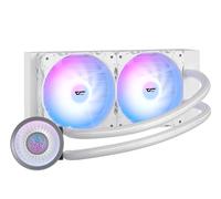 darkFlash DNA240A AIO Liquid CPU Cooler - High Performance Pump - ARGB Sync - PWM Fans - with Customizable darkFlash Logo, Compatible with Intel 1700/1200