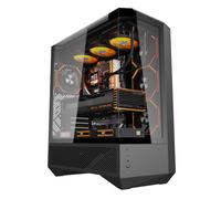 darkFlash DY460 ATX Mid-Tower PC Gaming Case, High Airflow, 4× ARGB PWM Fans Included, 330° Full-View Tempered Glass, Separate PSU chamber, Supports RTX 4090 up to 400mm, 360mm Radiator Support, Black