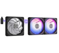 darkFlash G24 120MM Magnetic ARGB PC Case Fans - 3 Pack, Tool-Free Installation, up to 2200RPM Cooling, 4-Pin PWM, Sync with Motherboard RGB Software(Black)