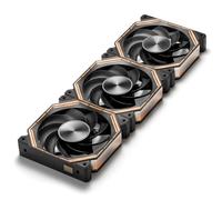 darkFlash INF34 120MM PC Case Fan, Daisy-Chain, up to 2000RPM Cooling, 4-Pin PWM, ARGB CPU Cooling Computer Fan, 3 Pack (Black, Reverse)