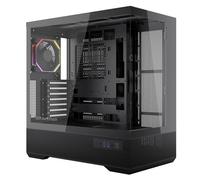 darkFlash LAND451 ATX PC Case, Vertical Graphics Card, Support BTF Motherboard, Full-View Mid Tower Gaming Case, Type-C Port, Up to Dual 360mm AIO, Supports RTX 5090 up to 420mm(1 INF34 Fan, Black)