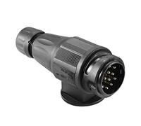 DARKGUARD 1 x 13pin Trailer Plug Male, 12V 13 Pin Trailer Electrical Connector Tow Bar Towing Plug for Caravan Motorhome Cars Vans Bike Carrier, Waterproof Trailer Light Board Plug 13pin