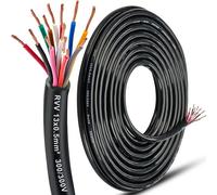 DARKGUARD 13 Core Trailer Cable 0.5mm², 3M Automotive Electrical Wire, 12V/24V Towing Wire Round Copper Cable for Car Truck Caravan Trailer Lighting, Thin Wall 9.8ft RoHs Reach Approved