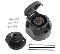 DARKGUARD 13pin Trailer Socket 12v,1Piece 13pin Female Trailer Connector W/Waterproof Seal,13pin Trailer Adapter,13pin Towing Socket, Caravan Car Towing 13pin Socket for Van Camion RV Towbar (DG13S-1)