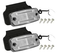 DARKGUARD 2 x LED Front Position Light,White Marker light For Trailer Truck Lorry Caravan, 12V 24V Universal White Trailer Outline Clearance Light