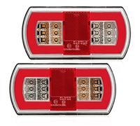 DARKGUARD 2 x Rectangular LED Trailer Lights Submersible, Led Tail Lights For Trailer Tractor