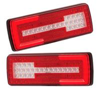 DARKGUARD 2 x Trailer Light Rear LED Tail Light Lamp 12V/24V E-Mark Approved IP67 Waterproof Towing Light For Trailer Caravan Truck, 6-in-1 Brake-Turn Signal-Position-Fog-Reversing & Reflector