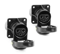 DARKGUARD 2Pieces 3 Pin Tractor Socket 12v 24v,3pin Trailer Socket, Waterproof,Norm Din 9680,3 Flat Terminals,3pin Caravan Socket Female for Van Camion Towing Towbar RV (3pin Socket S42)