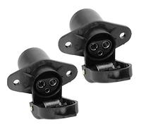 DARKGUARD 2Pieces 3 Pin Tractor Socket 12v 24v,Norm Din 9680,3 Flat Terminals,Waterproof 3pin Trailer Socket,3 pin Caravan Socket Female for Van Towing RV Towbars (3pin Socket S22)