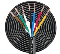 DARKGUARD 7 Core Electrical Wire Round Cable for Trailer Light Board, 20M Coil Trailer Cable 0,5mm², 7 Pin Copper Wire 12V 24V for Towing Car Caravan Camping Truck LED Lamp