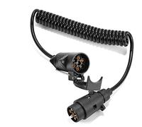 DARKGUARD 7 Pin Trailer Plug Socket,2.55M Trailer Extension Lead 12V 7 Pin Trailer Male To Female Cable, Light Board Towing Extension Cable For Trailer,Towing Adapter Suzi Cable For Car Caravan