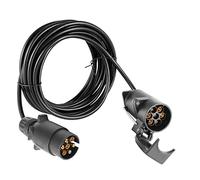 DARKGUARD 7 Pin Trailer Plug Socket,6M 7 Pin Trailer Extension Lead 12v,7Pin Trailer Male To Female Cable, Light Board Towing Extension Cable For Trailer,Towing Adapter Cable For Car Caravan