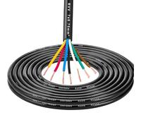 DARKGUARD Trailer Cable 7 Core Copper Cable 0.75mm², 10M Electrical Wire 33ft, 12V 24V Flexible Round Vehicle Wire 7 Pin for Trailers Caravan LED Tail Lights, RoHs Reach Approved