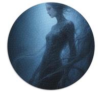 Darkling Beauty 1000 Pieces for Kids, Portrait-Puzzle Round Jigsaw Puzzles, Challenging & Brainteasing Stress Reliver Toys for Kids 1000pcs (67.5x67.5cm)