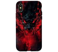 Darkness Black Dragon Rising Through Shadowed Clouds Case for iPhone X/XS