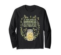 Darkness Fireflies Floral Flowers Summer Nights Firefly Long Sleeve T-Shirt