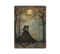 Darkness Frog Tin Signs Decor Retro Metal Wall Plaque Man Cave 15.7"x11.8"