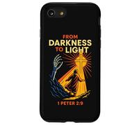Darkness To Light Christian Gothic 1 Peter 2:9 Bible Verse Case for iPhone SE (2020) / 7/8