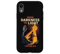 Darkness To Light Christian Gothic 1 Peter 2:9 Bible Verse Case for iPhone XR