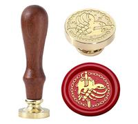 Darkness Wax Seal Stamp - Heart Skeleton Sealing Wax Stamp, Sealed Sword Skull Stamp, 0.98 inch/25mm Round Chain Stamp for Halloween,Holiday Gifts