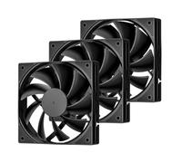 DARKROCK 3-Pack 120mm Black Computer Case Fans High Performance Cooling Low Noise 3-Pin 1200 RPM Hydraulic Bearing Quiet Long Life Up to 30,000 Hours 5 Years Warranty