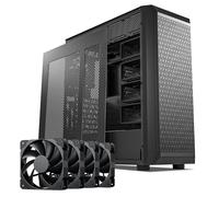 DARKROCK Classico Storage Master Case ATX Computer Case Mid Tower with 4x120mm Fans, USB 3.0 Ready 10 x3.5'' HDD+3 x2.5'' SDD 360mm Supported on Top & Front Radiator GPU Vertically Mounting Black