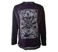 Darkside Baphomet Purple Mens Mesh Long Sleeve Genuine Gothic Top One Size 44-46inch Chest