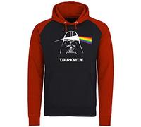 Darkside Darth Vader Pink Floyd Parody Pullover Baseball Hoodie Black with Red (XL)