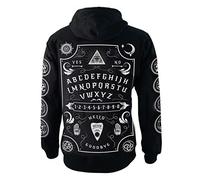 Darkside Ouija Board White Font - Mens - Zip Up Sweater Hood (X-Large 44")
