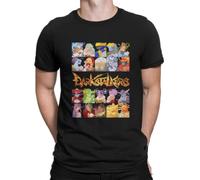 Darkstalkers Game Men's Tshirt Character Puzzle Individuality T Shirt Graphic Streetwear New Trend Black
